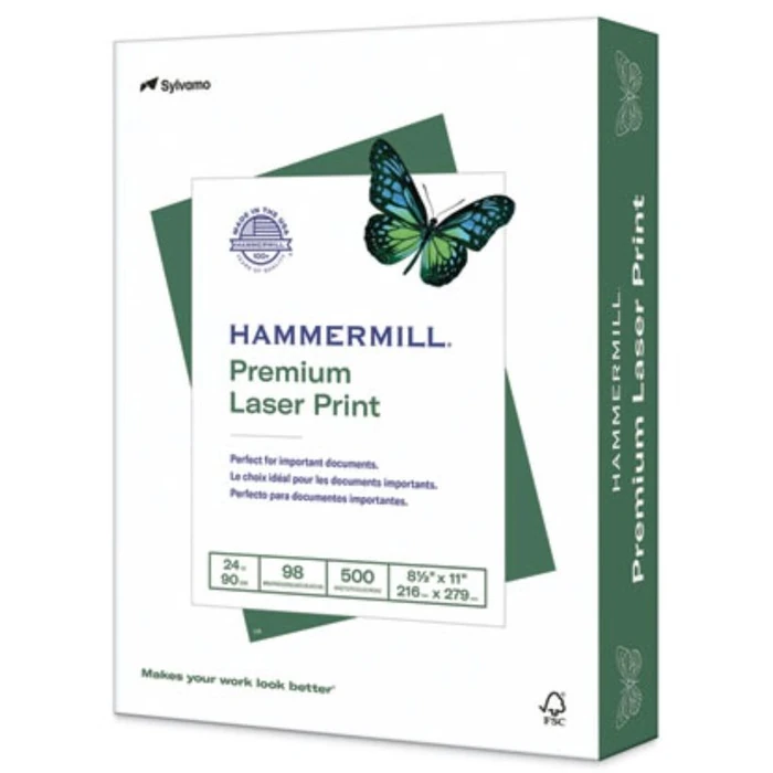 Hammermill Premium 8.5" x 11" Laser Paper (104604) - White by Hammermill - Refurbished - Brand New condition - US$30.98