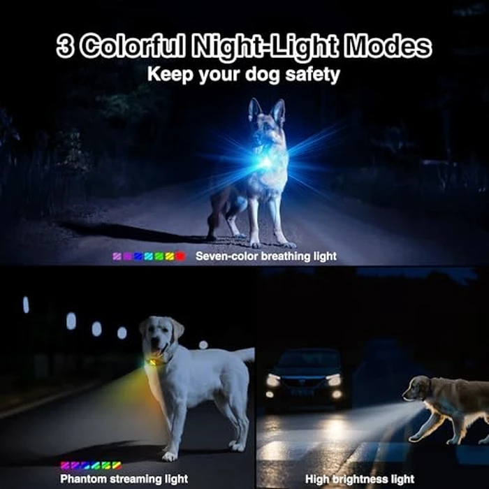 PATPET Dog Training Collar with Remote - 4200FT E Collars for Dogs Training for Large Medium Dogs, Rechargeable Waterproof Electric Dog Collar with 4 Training Modes & Night Lights by PATPET - Image 3