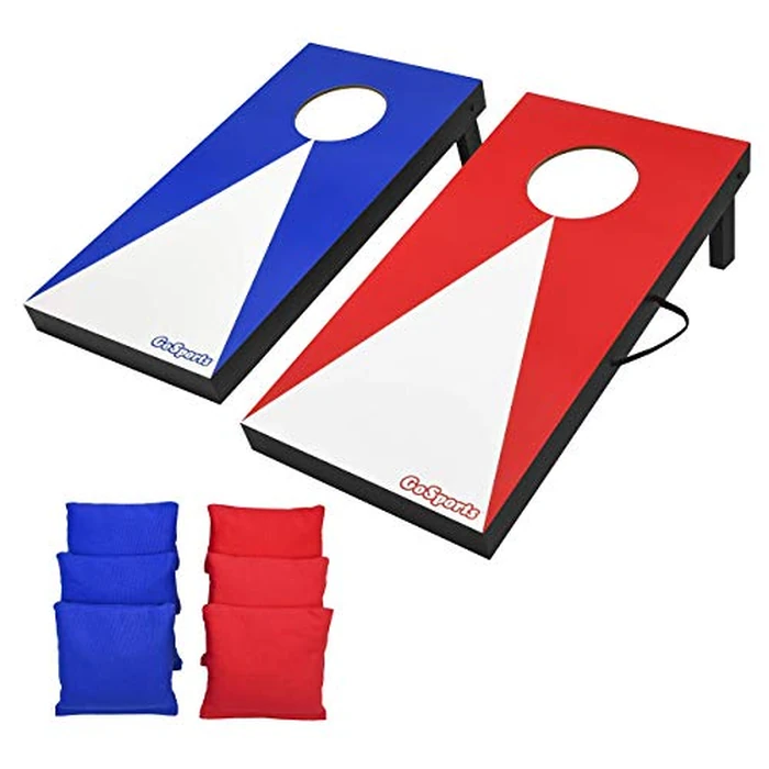 GoSports 2 ft x 1 ft Portable Size Cornhole Game Set with 6 Bean Bags - Great for Indoor & Outdoor Play - Classic Design by GoSports - Image 1