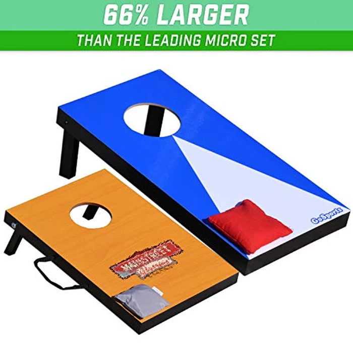 GoSports 2 ft x 1 ft Portable Size Cornhole Game Set with 6 Bean Bags - Great for Indoor & Outdoor Play - Classic Design by GoSports - Image 3