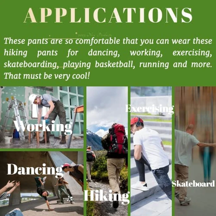 AIFARLD Men's Cargo Pants with Pockets Cotton Hiking Sweatpants Casual Athletic Jogger Sports Outdoor Trousers Relaxed Fit Grey by AIFARLD - Image 8