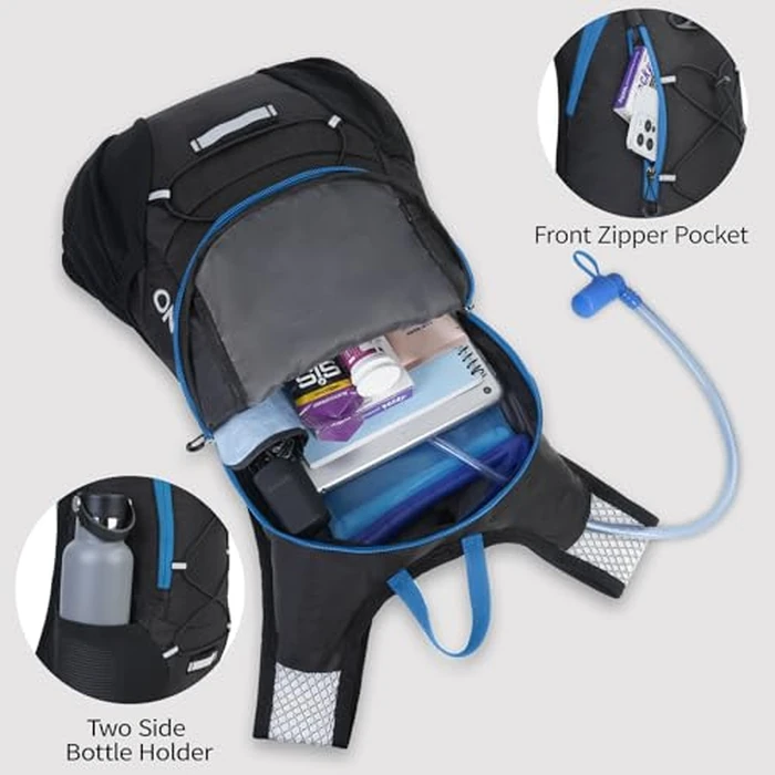 Lightweight Hydration Backpack, Running Backpack with 2L Water Bladder, Hydro Water Daypack for Cycling Hiking Rave for Men Women by N NEVO RHINO - Image 4