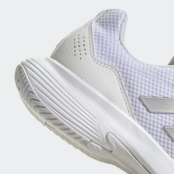 adidas Women's Gamecourt 2.0 Tennis, White/Silver Metallic/White, 6 by adidas - Image 5
