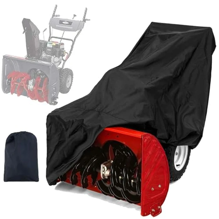 Snow Thrower Cover Waterproof Snow Blower Cover 600D Oxford with Windproof Buckles and Elastic Cord for Outdoor Electric All Weather Protection Universal Size 55" L x 44" H x 32" W by CGLEAM - Used - Acceptable condition