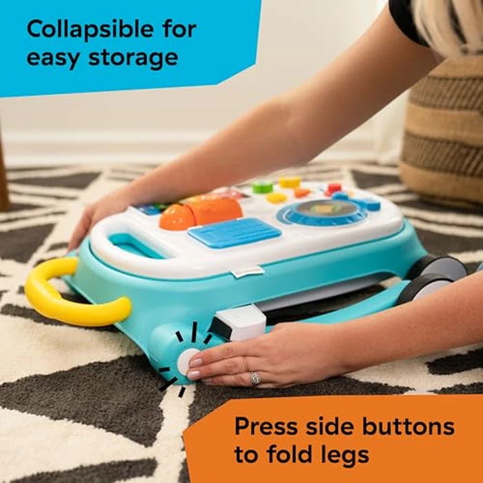 Baby Einstein Musical Mix ‘N Roll 4-in-1 Push Walker, Activity Center, Toddler Table & Floor Toy, 100+ Songs & Phrases, DJ Station with Piano by Baby Einstein - Image 8