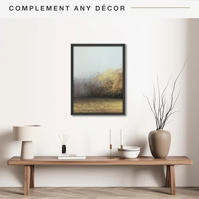 MCS Canvas Float Frames 18x24 Frame, Black Frame for Finished Canvases, Vertical & Horizontal Wall Hanging Large with Adhesive for Canvas Paintings (1-Pack) by MCS - Image 2