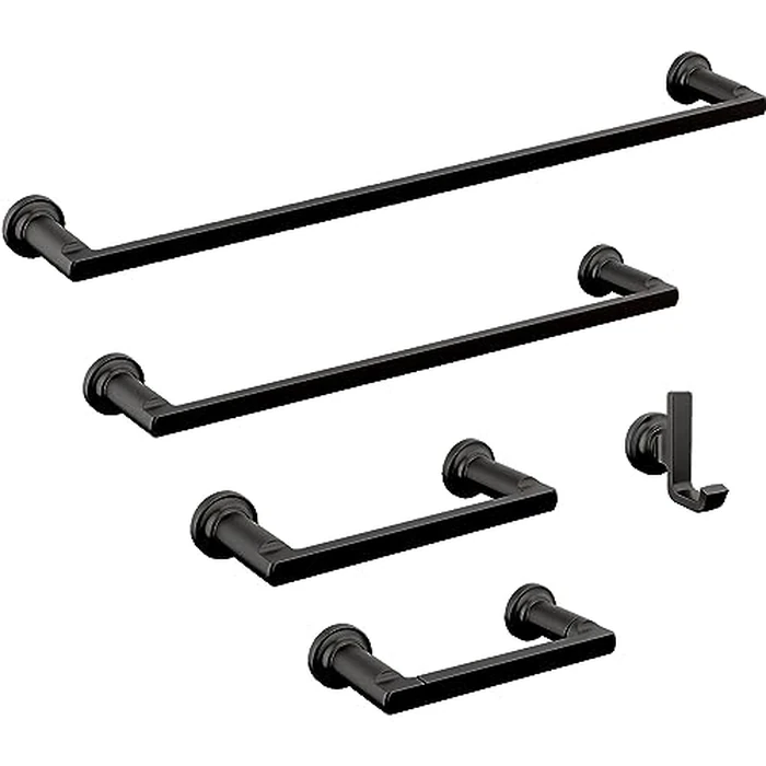 Delta Tetra (1-Pack) Towel Hooks Matte Black Double Bathroom J Hooks Wall Mounted for Robes & Towels Hand Towel Hook Holder Kitchen, Bathroom Accessories 78935-BL by DELTA - Image 2