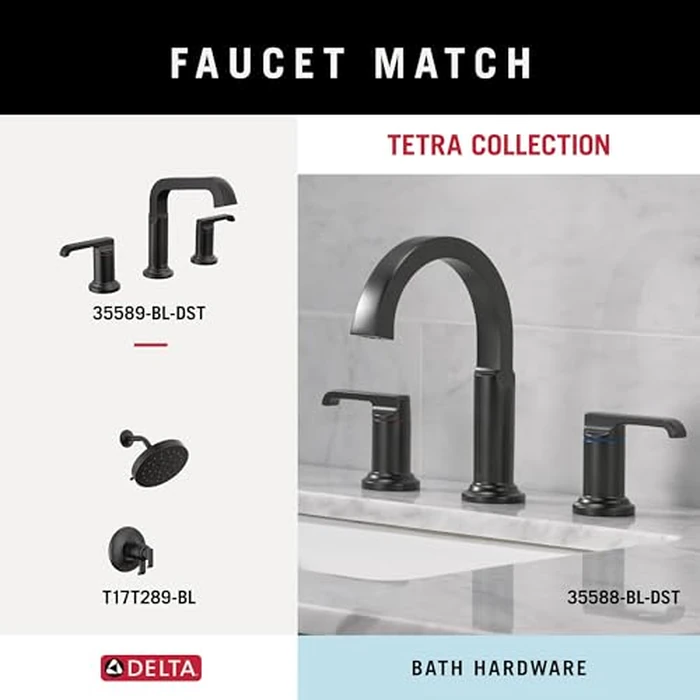 Delta Tetra (1-Pack) Towel Hooks Matte Black Double Bathroom J Hooks Wall Mounted for Robes & Towels Hand Towel Hook Holder Kitchen, Bathroom Accessories 78935-BL by DELTA - Image 5