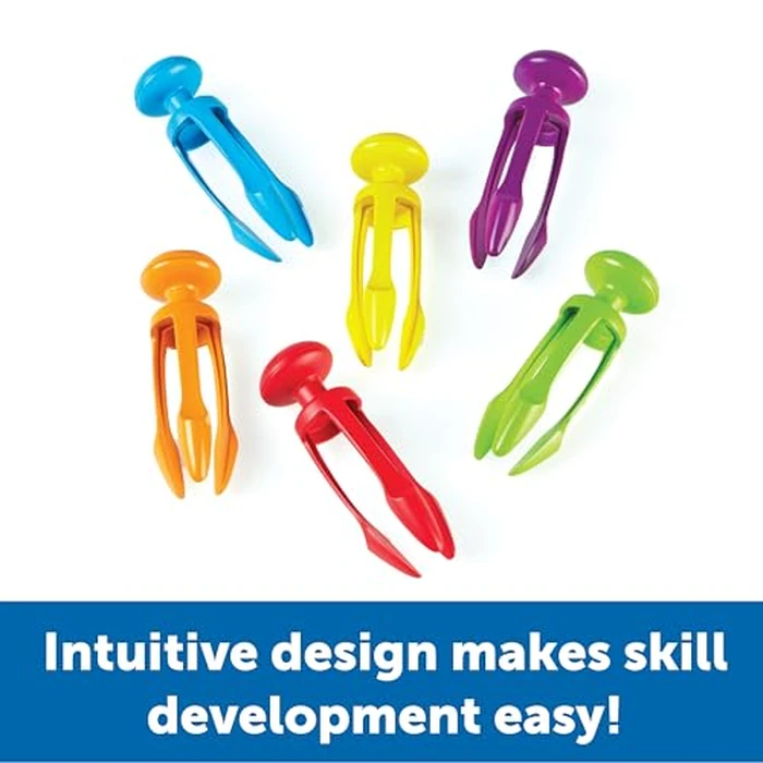 Learning Resources 3 Prong Tong, Pencil Grip Tongs, Sensory Bin, Fine Motor Toy, Set of 6, Ages 4+ by Learning Resources - Image 3