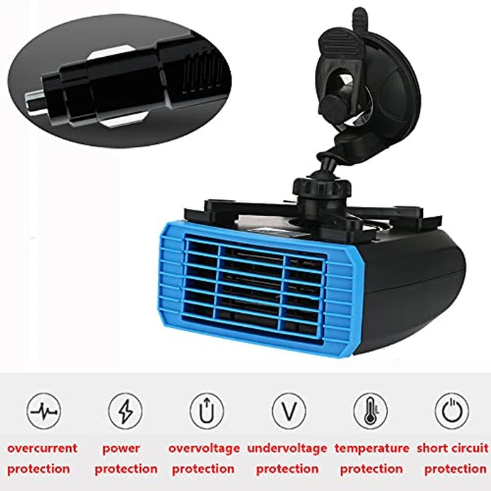 12V 150W Car Heater Fan, New Upgrade Portable Electronic Auto Fan Heater 2 in 1 Heating & Cooling Function Fast Heating Car Defrost Defogger Auto Heater Fan by MACHSWON - Image 5
