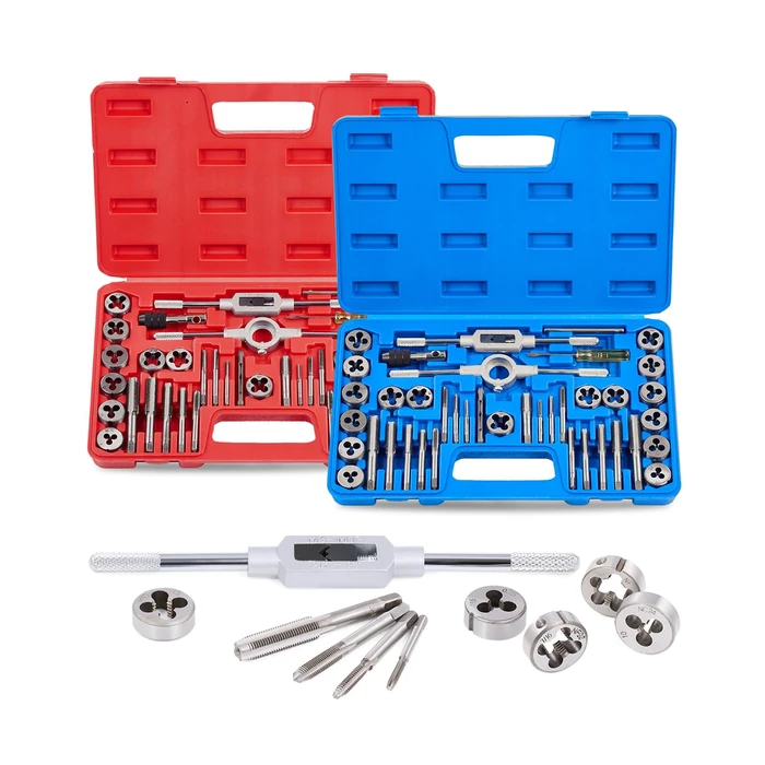 Orion Motor Tech 80pc Tap and Die Set in SAE and Metric Sizes, Metric and Standard Tap Set and Die Tool Set for Internal and External Threading by Orion Motor Tech - Used - Like New condition