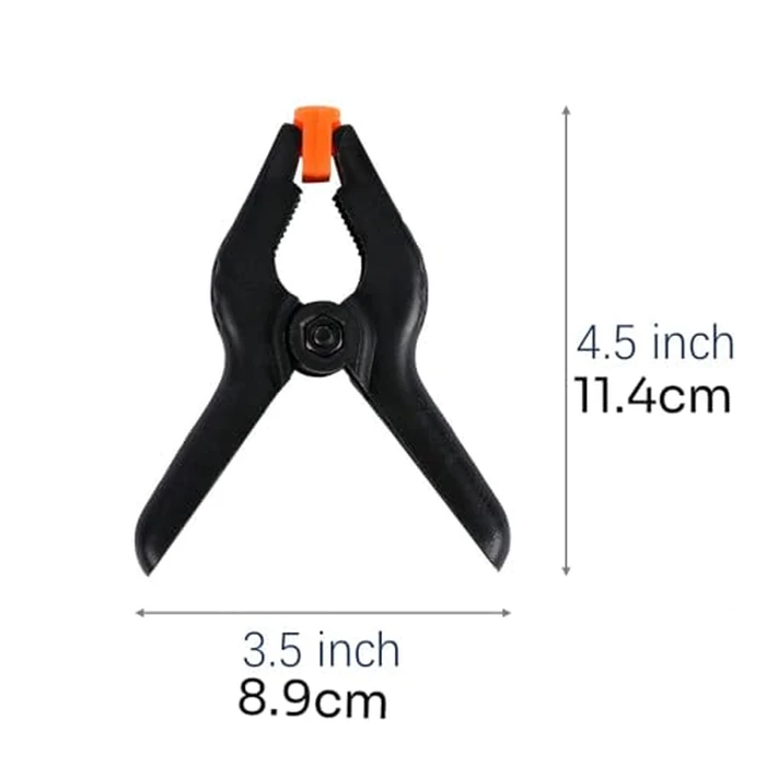 10 PCS 4.5 inch Professional Plastic Large Spring Clamps Heavy Duty for Crafts or Plastic Clips and Backdrop Clips Clamps for Backdrop Stand,Photography, Home Improvement and so on... by FRICHOM - Image 3