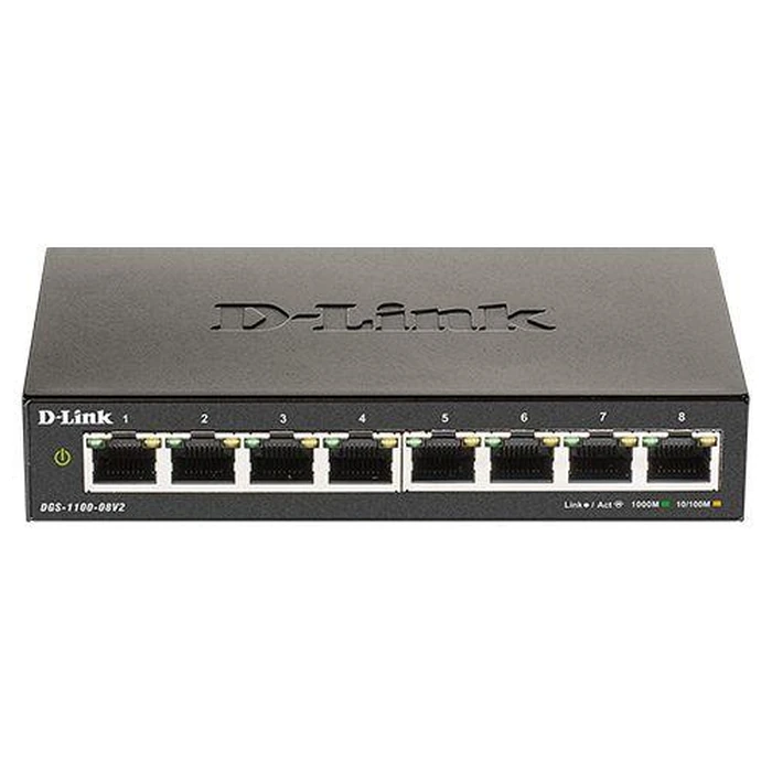 D-Link 8-Port Gigabit Smart Managed Switch (DGS-1100-08V2) - Black by D-Link - Image 1