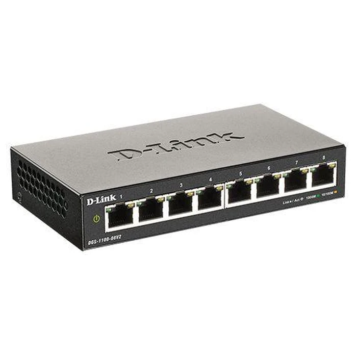 D-Link 8-Port Gigabit Smart Managed Switch (DGS-1100-08V2) - Black by D-Link - Image 2