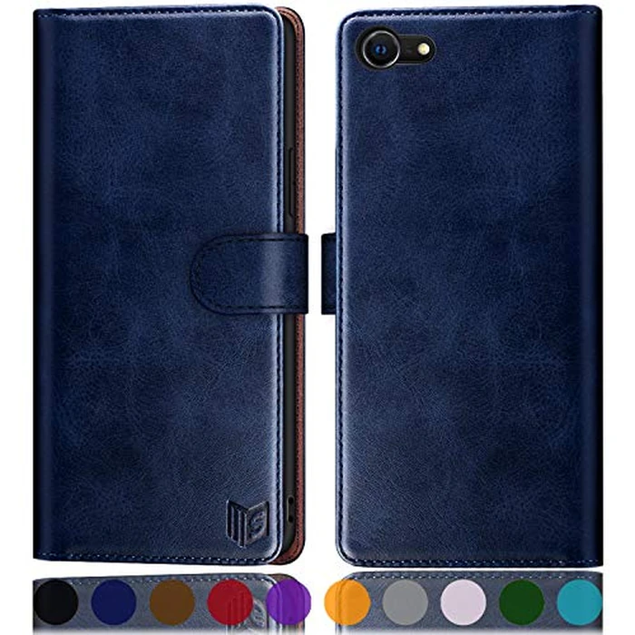 SUANPOT for iPhone 7/8/SE 2020/SE 2022 4.7" RFID Blocking Wallet case Credit Card Holder,Flip Book PU Leather Phone case Cover cellphone Women Men for apple iphone 7/8/SE 2020/SE 2022 case Wallet (Blue) by SUANPOT - Used - Like New condition - CA$21.60