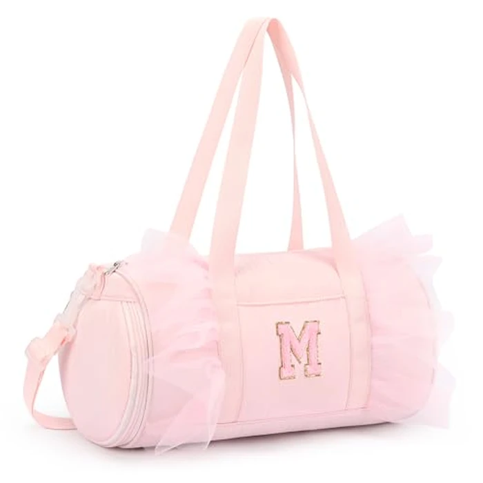 mibasies Dance Bag for Girls 4-6: Kids Duffle Bag - Ballet Bags for Girls 4-6 - Personalized Letter Girls Gifts Pink M by mibasies - Used - Very Good condition - US$15.35