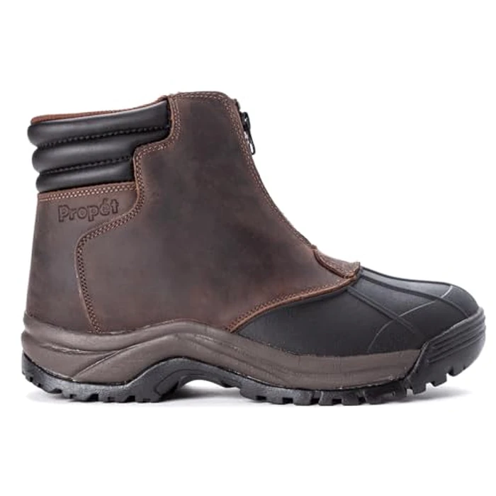 Propét Men's Blizzard Mid Zip Boot, Brown/Black, 8.5 3X-Wide by Propét - Image 1