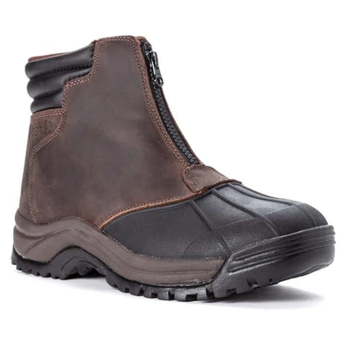 Propét Men's Blizzard Mid Zip Boot, Brown/Black, 8.5 3X-Wide by Propét - Image 2