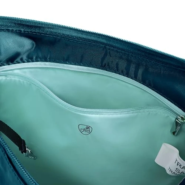 Travelon Unisex's Anti-Theft Roam Medium Crossbody, Capri Blue, 8" H(Center) x 9.75" H(Wing) x 11W x 3" D by Travelon - Image 8