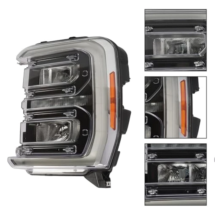 Yunnergo Headlight Assembly w/Bulb DRL Compatible with F Series 250 350 450 Super Duty 2023-2025 w/o Moudel Front Left Driver Side Headlamp PC3Z13008M by Yunnergo - Image 2