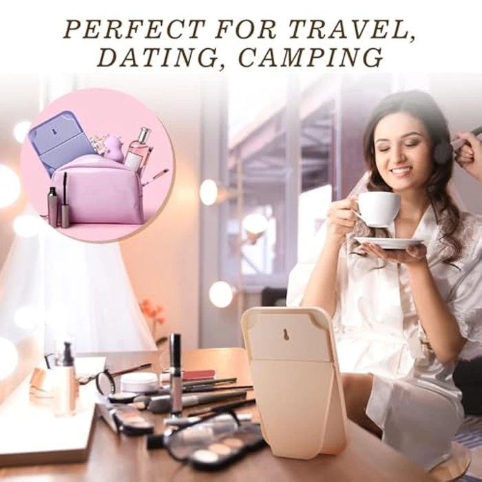 Cinnvoice 36 Pack Desktop Makeup Mirror Bulk 90 degrees Adjustable Portable 8" Vanity Table Mirror with Stand, Folding Travel for Makeup Party Spa Party, Women, Cosmetics Personal Beauty (Light Colors) by Cinnvoice - Image 4