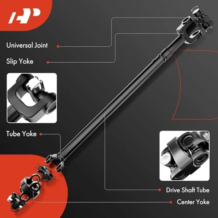 A-Premium Rear Drive Shaft Prop Shaft Driveshaft Assembly Compatible with Ford F-250 Super Duty 1999-2002, F-350 Super Duty 1999-2001, Extended Cab Pickup, 4WD, Automatic Trans, 81.0" Bed, 142.0" WB by A-premium - Image 4