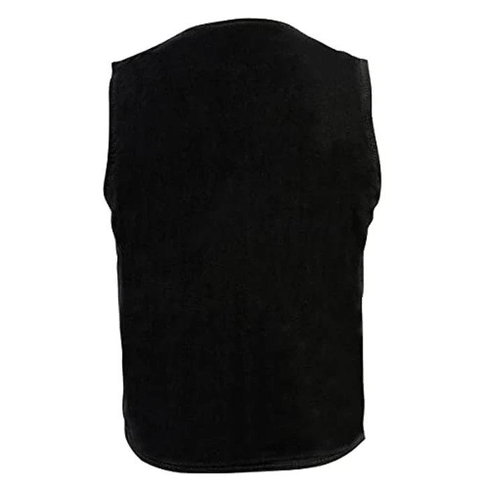 Milwaukee Leather DM1310 Men's Black Classic Denim Western Style Cowboy Biker Vest w/Snap Button Closure - 5X-Large by Milwaukee Leather - Image 7