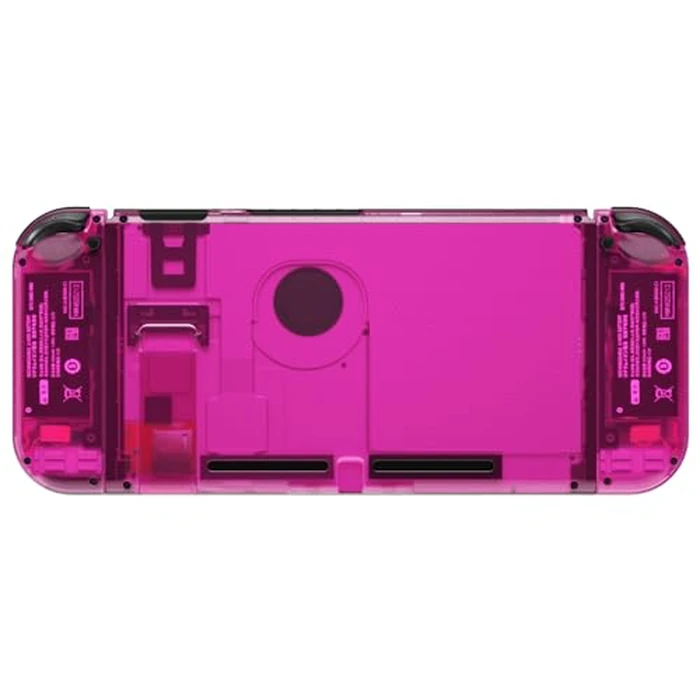 eXtremeRate DIY Replacement Shell Buttons for Nintendo Switch, Back Plate for Switch Console, Housing with Colorful Buttons for Joycon Handheld Controller - Clear Candy Pink [No Electronics Parts] by eXtremeRate - Image 6