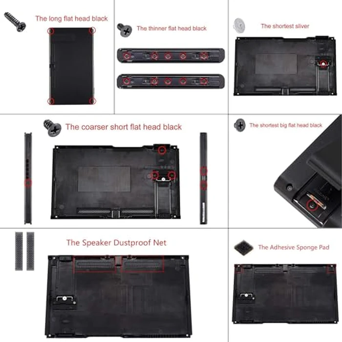 eXtremeRate DIY Replacement Shell Buttons for Nintendo Switch, Back Plate for Switch Console, Housing with Colorful Buttons for Joycon Handheld Controller - Clear Candy Pink [No Electronics Parts] by eXtremeRate - Image 8