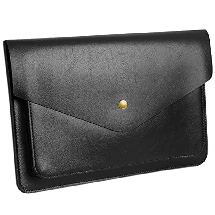 Benfan Leather Laptop Sleeve Compatible with New 15 inch MacBook Air 15 A3114 M3, Surface Laptop 15, Surface Book 13.5 Color Black by Benfan - Used - Good condition - CA$46.46