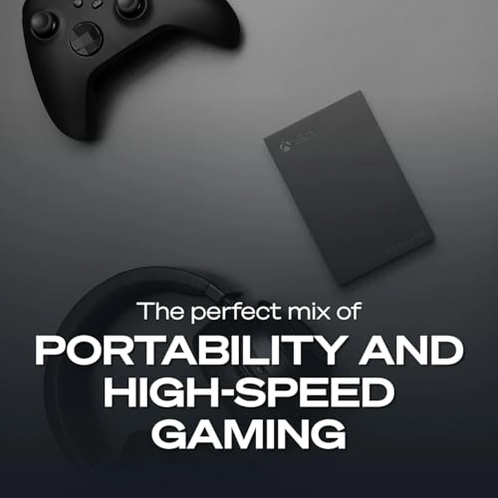 Seagate Game Drive for Xbox 2 TB External Hard Drive Portable HDD - USB 3.2 Gen 1, Black with built-in green LED bar, Xbox Certified, 3 year Rescue Services (STKX2000400) by Seagate - Image 2