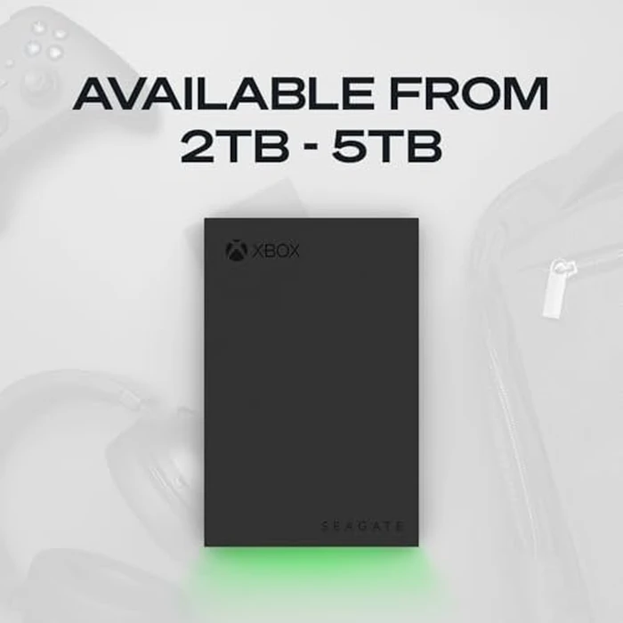 Seagate Game Drive for Xbox 2 TB External Hard Drive Portable HDD - USB 3.2 Gen 1, Black with built-in green LED bar, Xbox Certified, 3 year Rescue Services (STKX2000400) by Seagate - Image 3