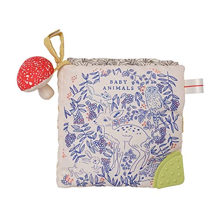 Manhattan Toy Deer One Soft Activity Crinkle Book & Fold Out Pat Mat for Baby, Toddler with Squeaker, Discovery Mirror and Teether by Manhattan Toy - Used - Like New condition