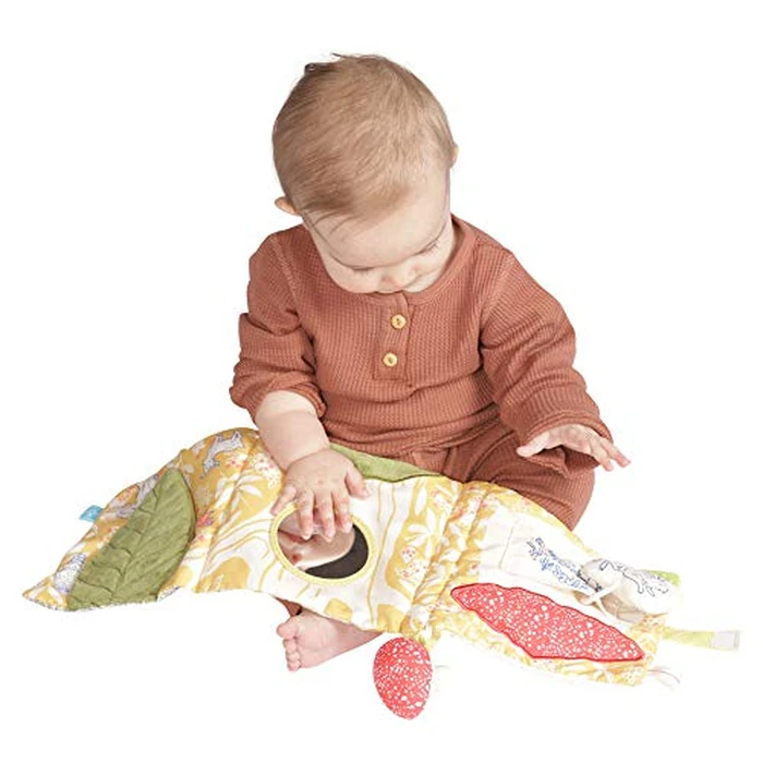 Manhattan Toy Deer One Soft Activity Crinkle Book & Fold Out Pat Mat for Baby, Toddler with Squeaker, Discovery Mirror and Teether by Manhattan Toy - Image 6