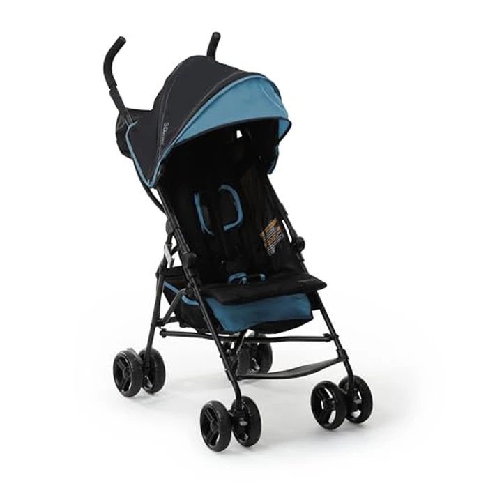 Summer Infant Infant 3Dmini Convenience Stroller, Blue/Black - Lightweight with Compact Fold, Multi-Position Recline, Canopy with Pop Out Sun Visor and More - for Travel and More by Ingenuity - Used - Very Good condition - CA$66.67