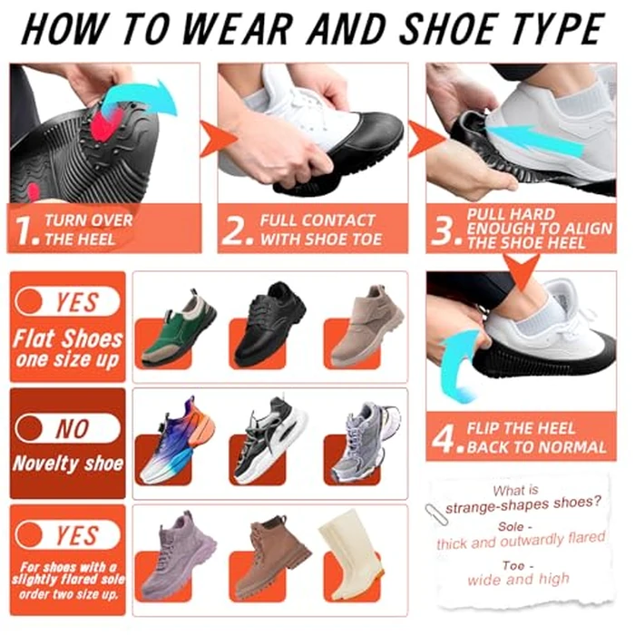 LG01 Crews Crew Guard Fuel oil Resistant (FO) Shoe Covers- CE/ASTM Anti-slip & Waterproof Rubber Overshoes for Work, Non-Slip Safety Protectors for Kitchen/Medical (Black, L(US Women 7-8.5 | Men 6-8）) by LIONGRIP - Image 2