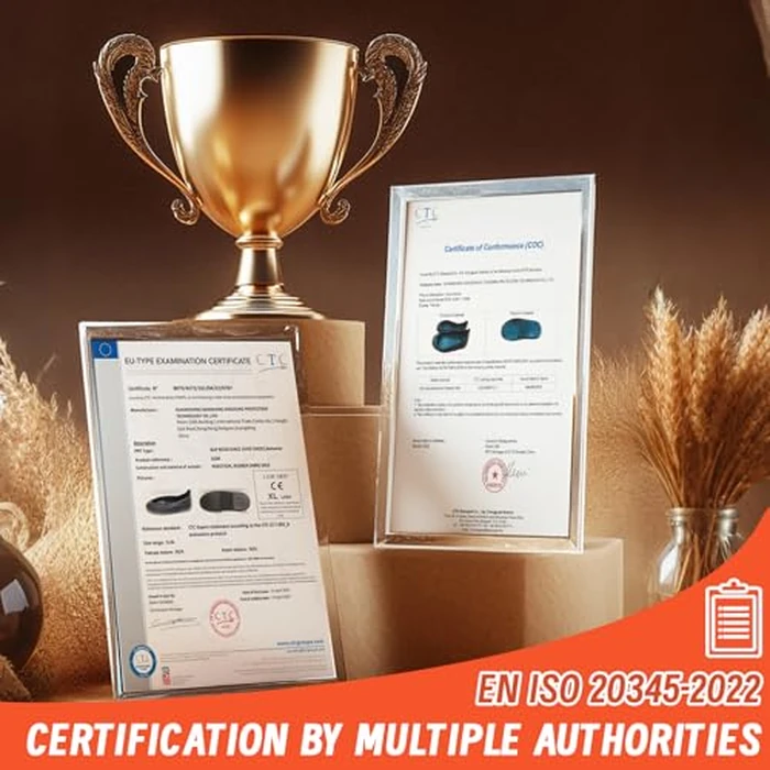 LG01 Crews Crew Guard Fuel oil Resistant (FO) Shoe Covers- CE/ASTM Anti-slip & Waterproof Rubber Overshoes for Work, Non-Slip Safety Protectors for Kitchen/Medical (Black, L(US Women 7-8.5 | Men 6-8）) by LIONGRIP - Image 3