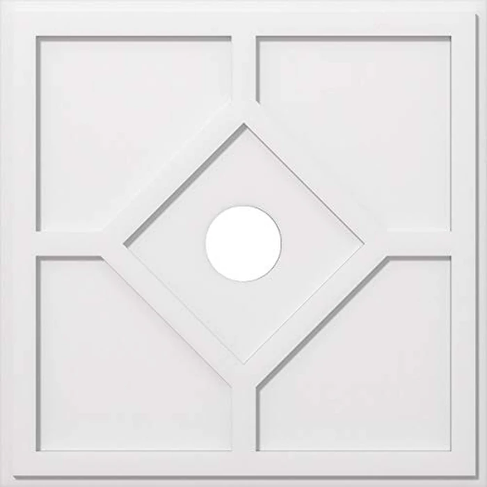 Ekena Millwork CMP32EY-05000 Embry Architectural Grade PVC Contemporary Urethane Ceiling Medallions 32"OD x 5"ID x 11"C x 1"P by Ekena Millwork - Used - Very Good condition - US$112.15