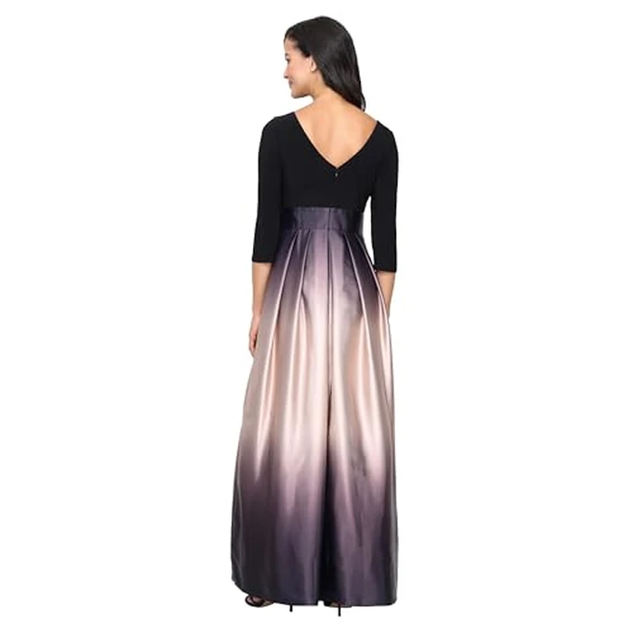 S.L. Fashions Womens Long Satin Mother of The Bride Dress with Pockets, Formal Party Gown by S.L. Fashions - Image 2