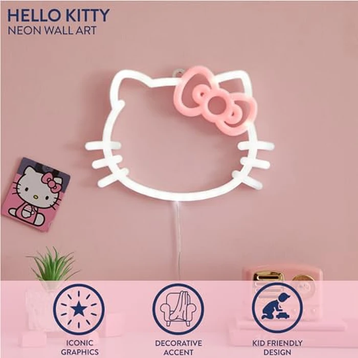 Idea Nuova - LED Neon Wall Light with Figure Lighting, Battery Operated, 10" W x 7" H, Cute Night Light for Kids Bedrooms by Idea Nuova - Image 2