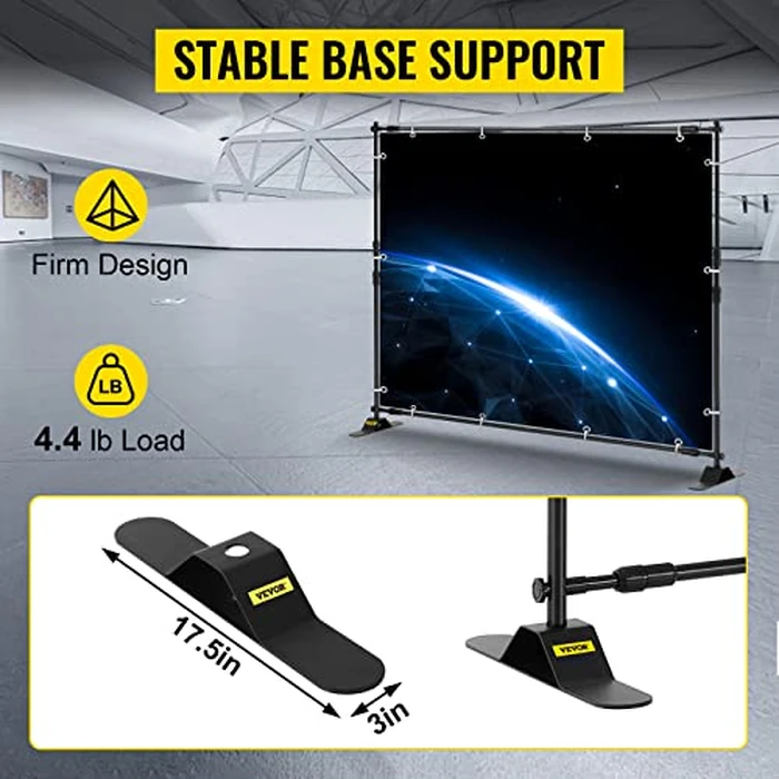 VEVOR Backdrop Banner Stand 8 x 8 Ft Adjustable Height Background Stand Backdrop with 1 Carrying Bag, Backdrop Stand for Parties Wedding Photo Booth Trade Show by VEVOR - Image 6