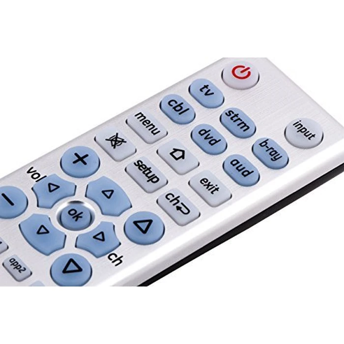 GE Big Button Backlit Universal Remote Control for Samsung, Vizio, Lg, Sony, Sharp, Roku, Apple TV, RCA, Panasonic, Smart TVs, Streaming Players, Blu-Ray, DVD, 6-Device, Silver, 33712 by GE - Image 4
