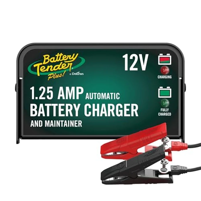 Battery Tender Plus 12V 1.25 AMP Car & Motorcycle Battery Charger and Maintainer, Float Charge for Automotive, and ATVs - Smarter Than a Trickle Charger by Battery Tender - Used - Like New condition
