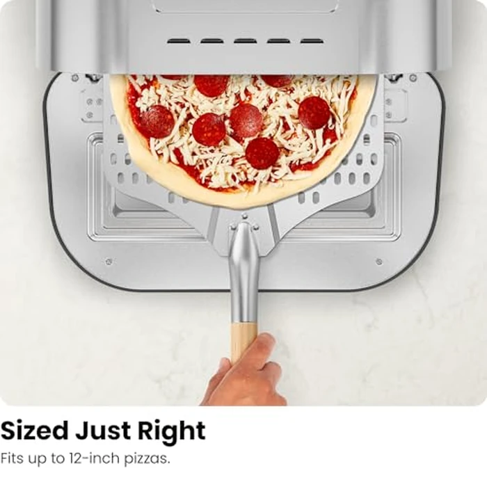 CHEFMAN Indoor Pizza Oven - Makes 12 Inch Pizzas in Minutes, Heats up to 800 degreesF - Countertop Electric Pizza Maker with 5 Touchscreen Presets, Pizza Stone and Peel Included - Stainless Steel by Chefman - Image 7