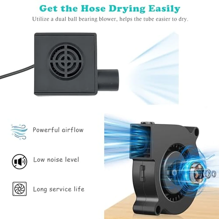 CPAP Hose Dryer for Universal 22mm Tubing, CPAP Tube Cleaner Blower Fan for Resmed Airsense Tubes, Easy to Use and Make Hoses Drying Quick, CPAP BIPAP Cleaning Supplies Kit by Lemintae - Image 3