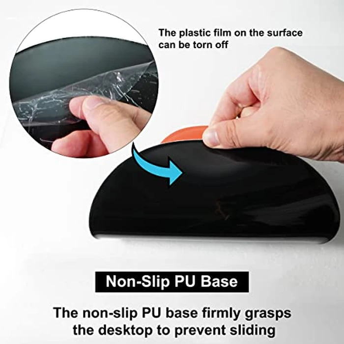 AUDIMI Small Mouse Pad with Wrist Rest Support Mouse Mat Non-Slip Rubber Base for Laptop PC Office Working Gaming (Orange) by Audimi - Image 5