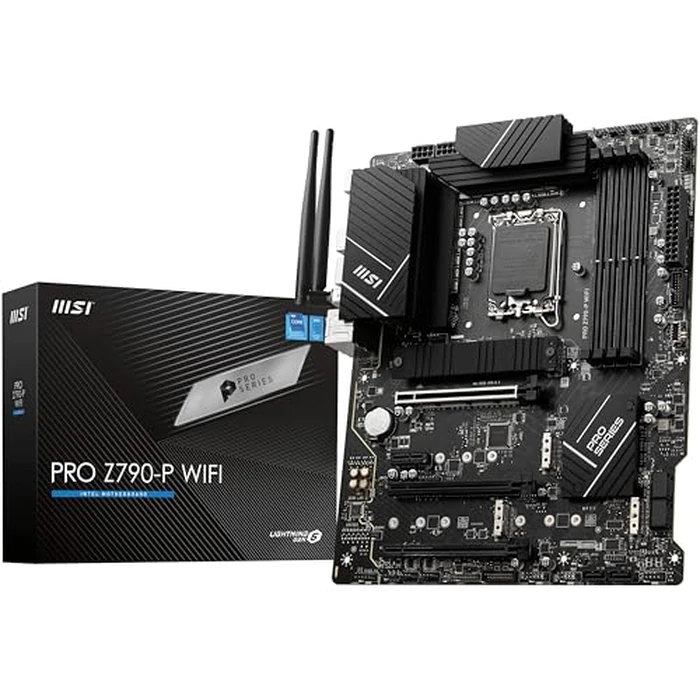 MSI PRO Z790-P WIFI Intel LGA 1700 ATX Motherboard, 4x DDR5 128GB, 1x PCI-E x 16, 1x PCI-E x 14, 4x M.2, 6x SATA, 4x USB 3.2, 4x USB2.0, by MSI - Used - Good condition