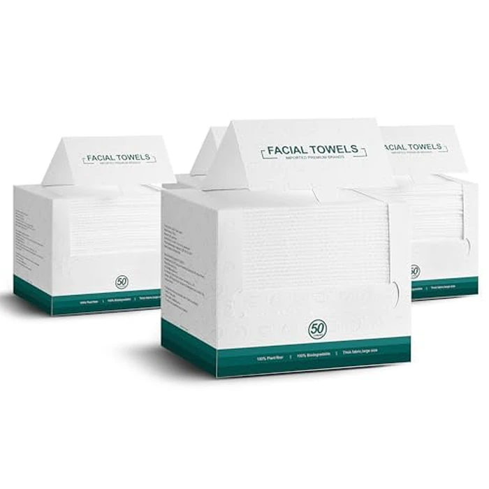 Face Towels,200 Count,10"x12"Disposable Face Towel,Makeup Remover Face Towelettes Disposable,Sensitive Skin&Daily Skin Care by LUXU - Used - Like New condition
