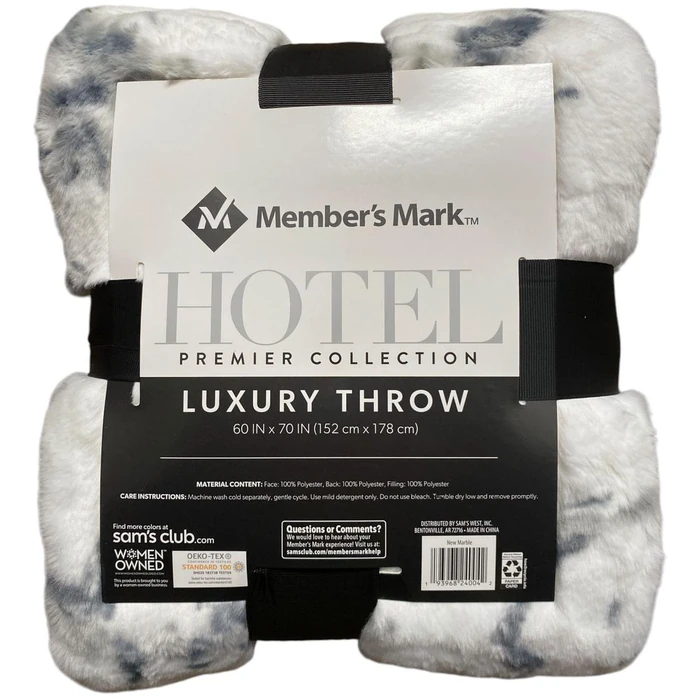 Member's Mark Hotel Premier Collection Luxury Throw (60 in x 70 in) - Marble by Member's Mark - Image 1