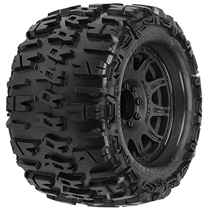Pro-line Racing 1/8 Trencher X F/R 3.8" MT Tires Mounted 17mm Blk Raid 2 PRO118410 by Pro-Line - Used - Acceptable condition